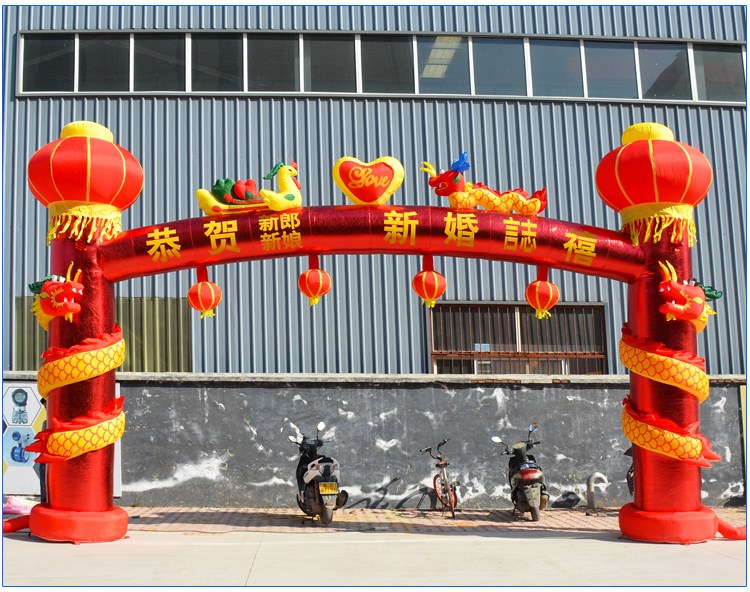 福州开业活动灯笼柱拱门
